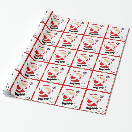 Soccer Christmas Wrapping Paper
