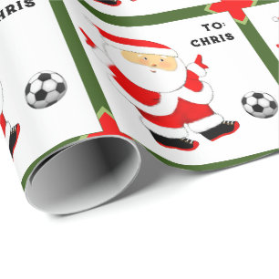 Soccer Christmas Wrapping Paper