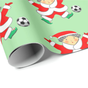 Soccer Christmas Wrapping Paper