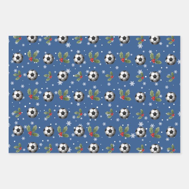 Soccer Christmas Wrapping Paper Soccer Coach (Front)