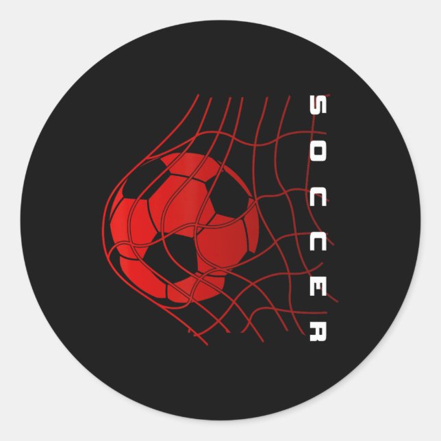Soccer  classic round sticker (Front)