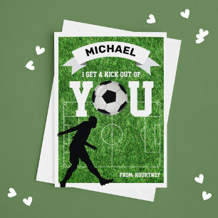 Soccer Classroom Kids Valentine Card