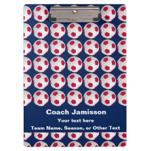 Soccer Clipboard, Red, White, and Blue Clipboard