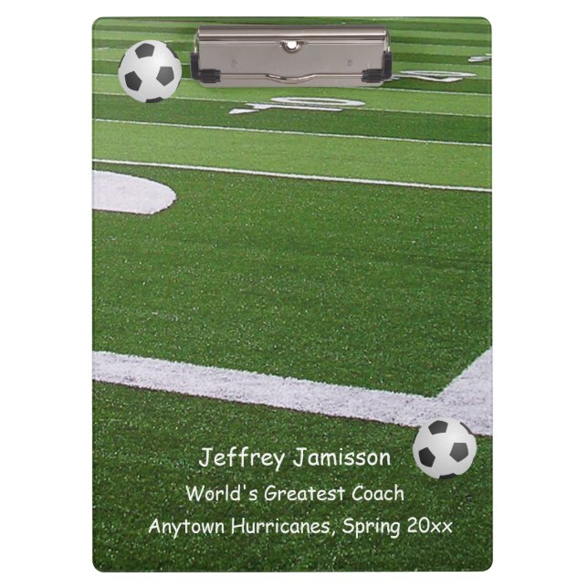 Soccer Clipboard, World's Greatest Soccer Coach Clipboard (Front)