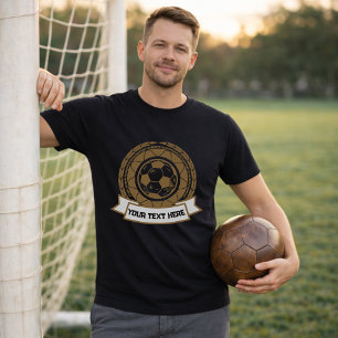 Soccer Club Shield Badge Custom Text T-Shirt