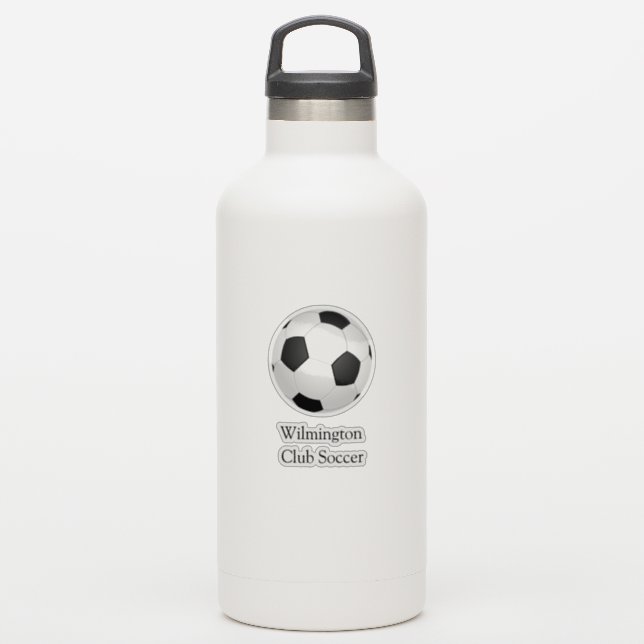 Soccer Club Team Name Ball Vinyl (Waterbottle)