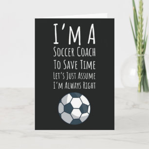 Soccer Coach Appreciation Card