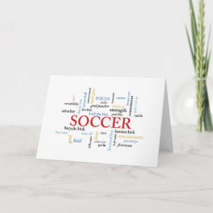 Soccer Coach Birthday in Words Card