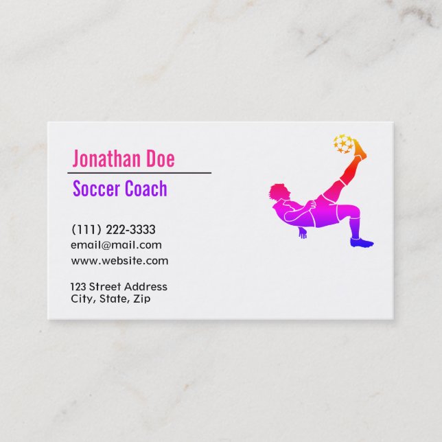 Soccer Coach Business Card (Front)