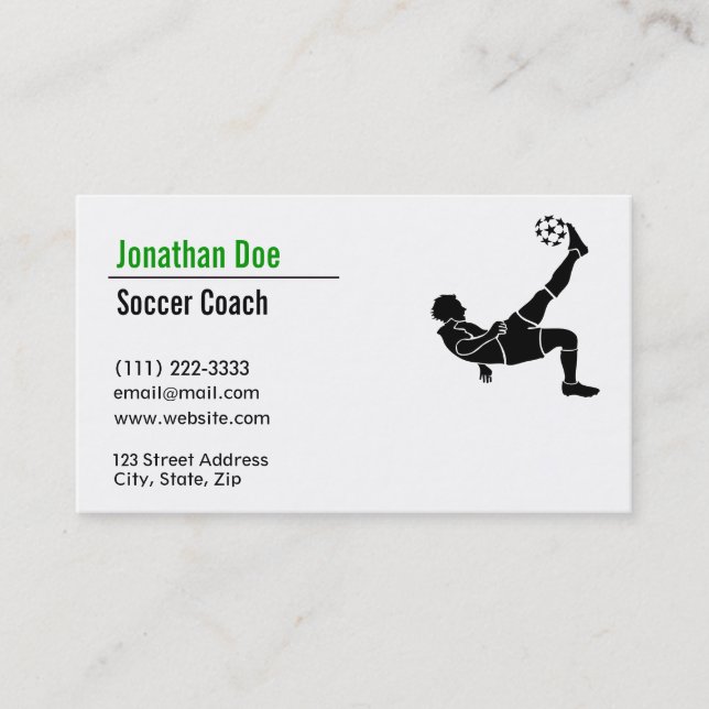 Soccer Coach Business Card (Front)