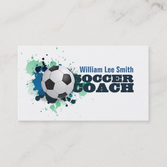Soccer Coach Business Card (Front)