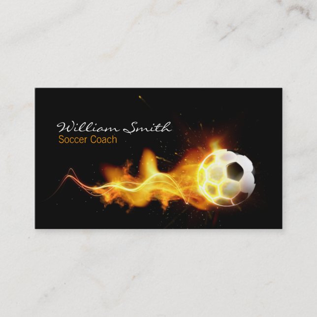 Soccer coach business card (Front)