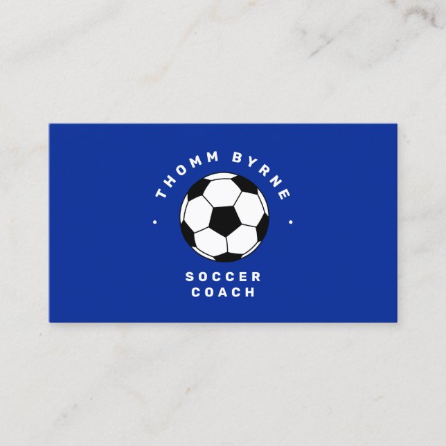 Soccer Coach  Business Card (Front)