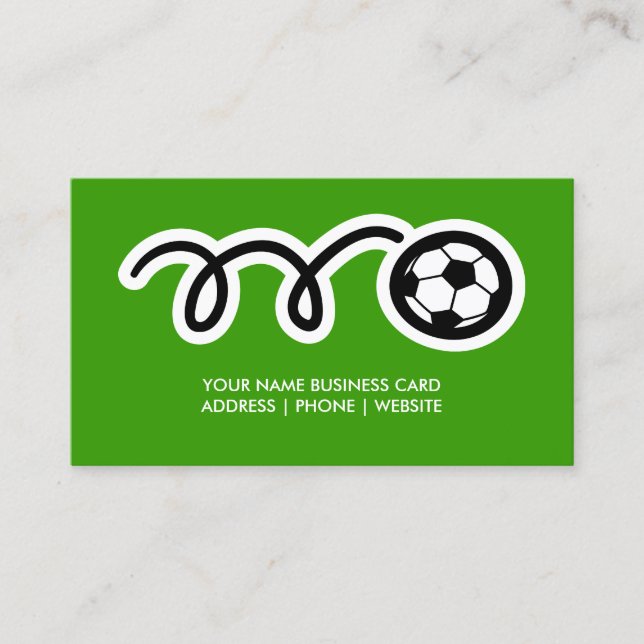 Soccer coach business card template design (Front)