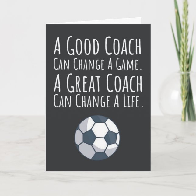 Soccer Coach Cards Sports Typography Trainer Team (Front)
