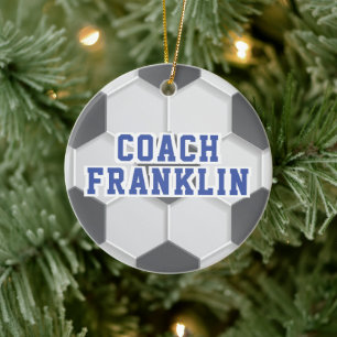 Soccer Coach Ceramic Tree Decoration
