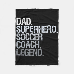 Soccer Coach Dad Fleece Blanket