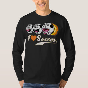 Soccer Coach Dad Funny Faces I heart Soccer T-Shirt