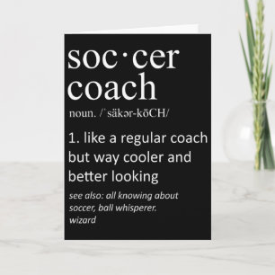 Soccer Coach Definition Sports Funny Trainer  Card