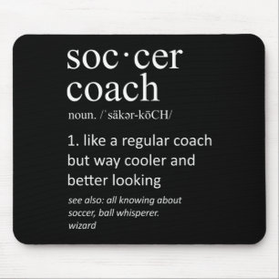 Soccer Coach Definition Sports Funny Trainer  Mouse Mat