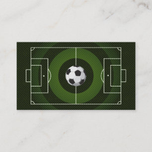 Soccer Coach Football Trainer black Business Card