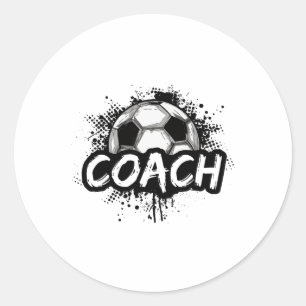 Soccer Coach For Men Women Futbol Tee Classic Round Sticker