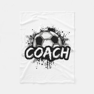 Soccer Coach For Men Women Futbol Tee Fleece Blanket