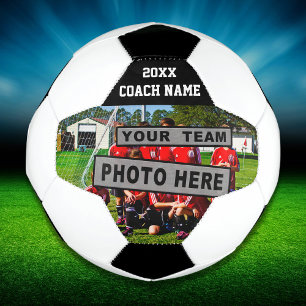Soccer Coach Gifts TEAM PHOTO and Coach NAME Football