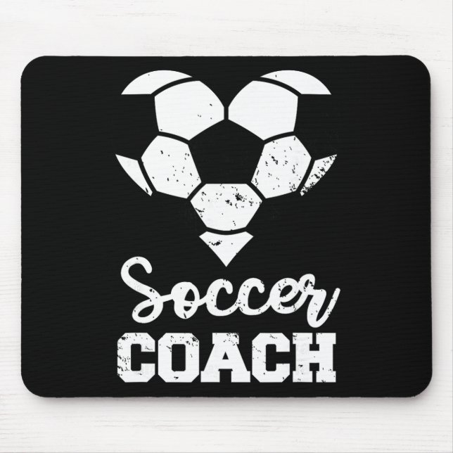 Soccer Coach Heart Funny Soccer Player  Mouse Mat (Front)