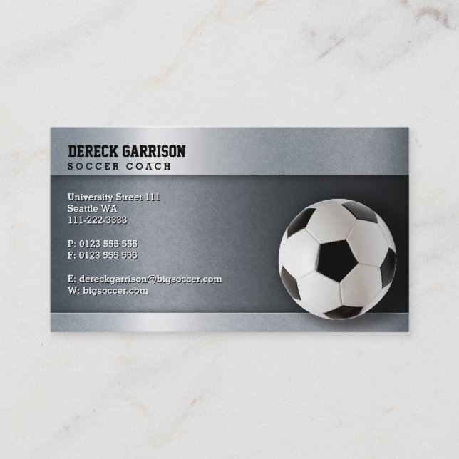 Soccer Coach | Modern Sports Gifts Business Card (Front)