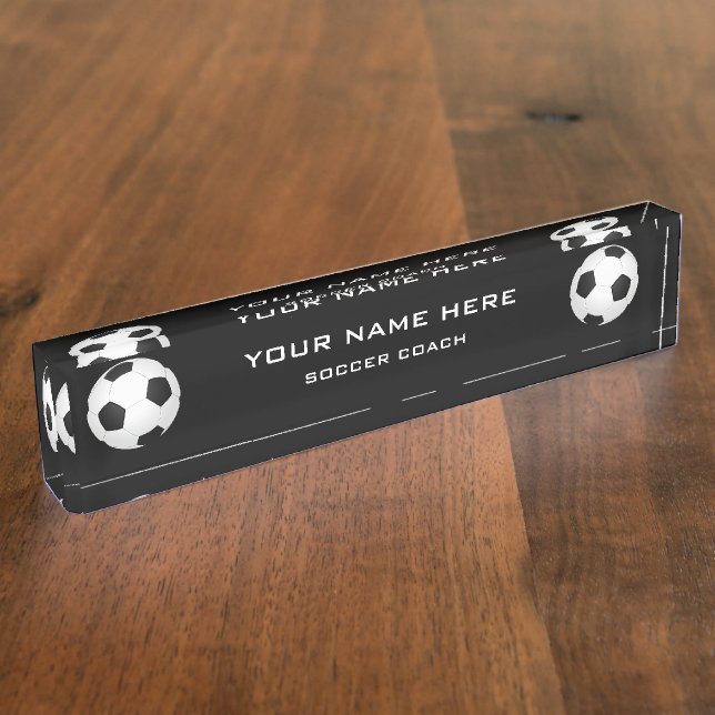 Soccer Coach Nameplate (Side)