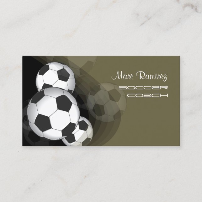 Soccer coach or soccer moms calling cards (Front)