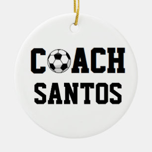 Soccer Coach Personalised Ceramic Tree Decoration