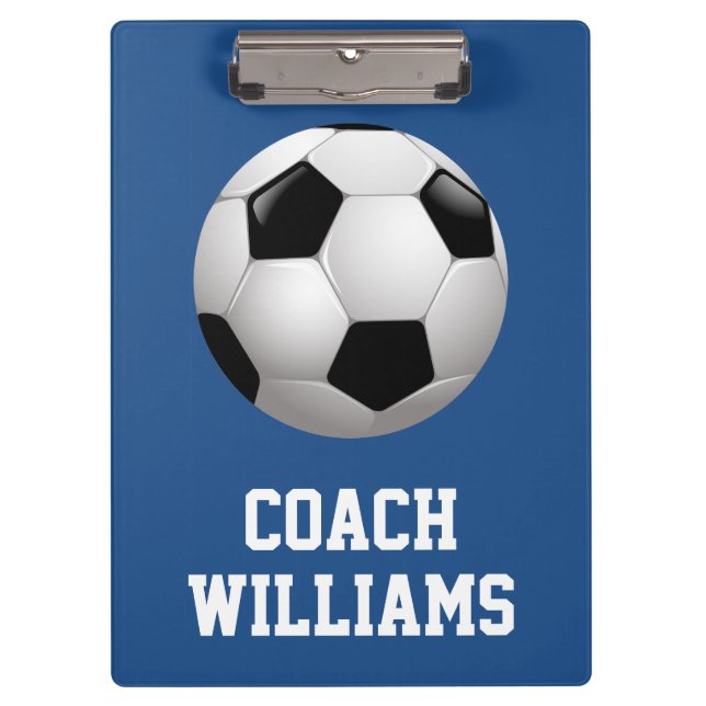 Soccer Coach Personalised Clipboard (Front)