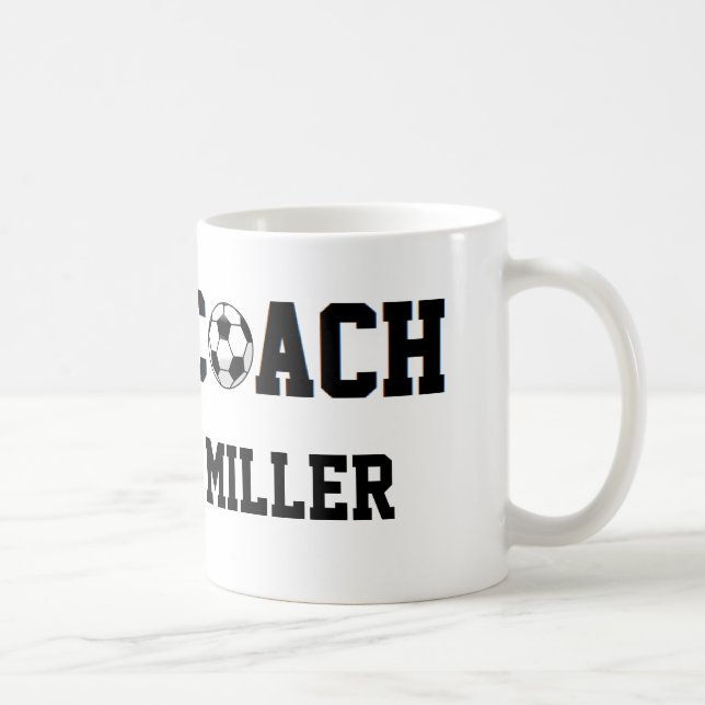 Soccer Coach Personalised Coffee Mug (Right)