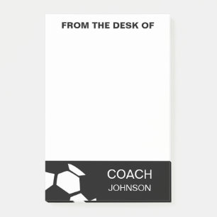 Soccer Coach Personalised Trendy Modern Stylish Post-it Notes