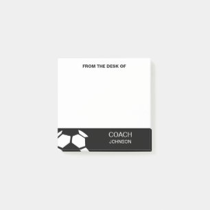 Soccer Coach Personalised Trendy Modern Stylish Post-it Notes