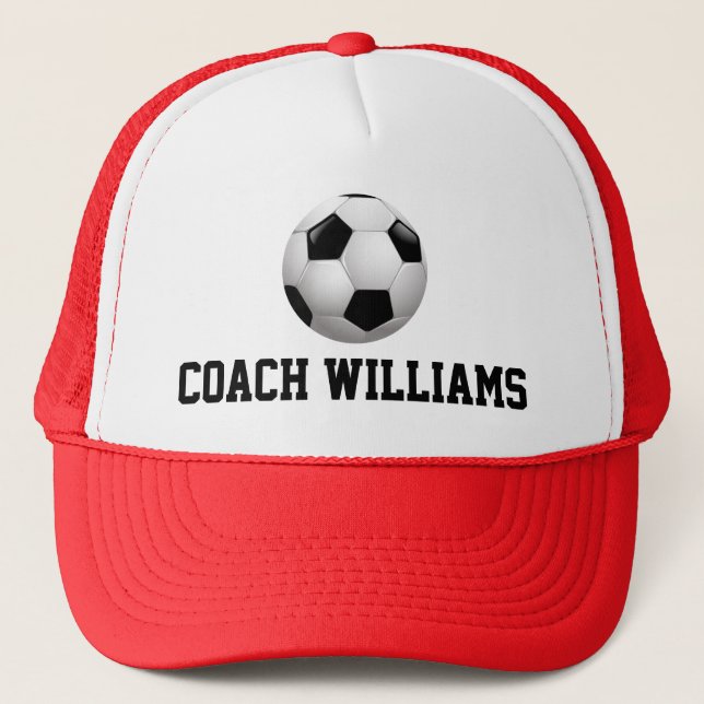 Soccer Coach Personalised Trucker Hat (Front)