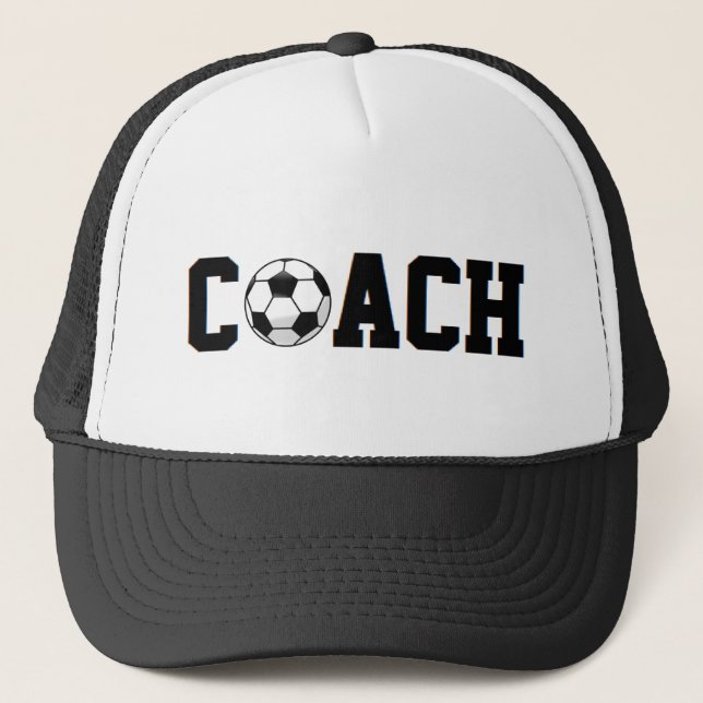 Soccer Coach Personalised Trucker Hat (Front)