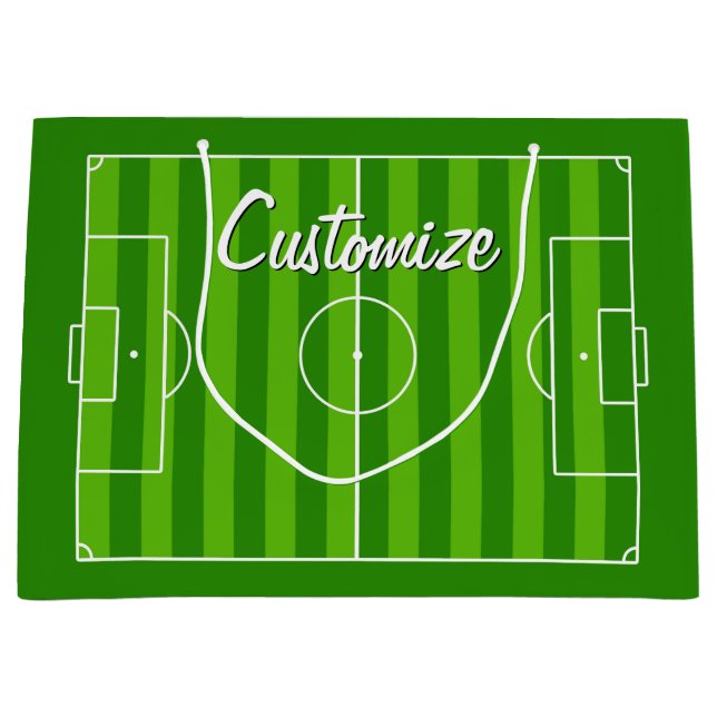 Soccer Coach/Player Custom Team Name/Text Sports Large Gift Bag (Front)