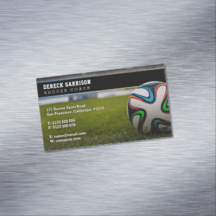 Soccer Coach   Professional Instructor Magnetic Business Card