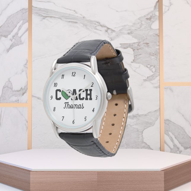 Soccer Coach Professional Name & Heart Ball Cool   Watch (Creator Uploaded)