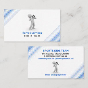 Soccer Coach Professional Sports Business Card