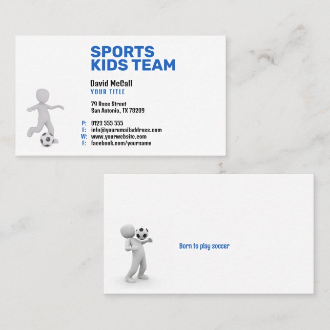 Soccer Coach | Professional Sports Business Card (Front/Back)