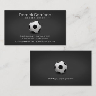 Soccer Coach   Professional Sports Business Card