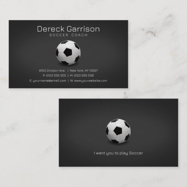 Soccer Coach | Professional Sports Business Card (Front/Back)