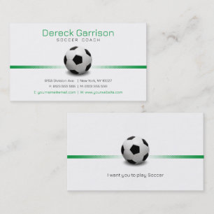 Soccer Coach   Professional Sports Business Card