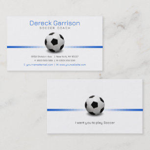 Soccer Coach   Professional Sports Business Card