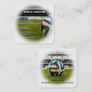Soccer Coach   Professional Sports Square Business Card