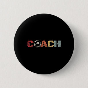 Soccer Coach Retro Vintage Instructional Soccer Ll 6 Cm Round Badge